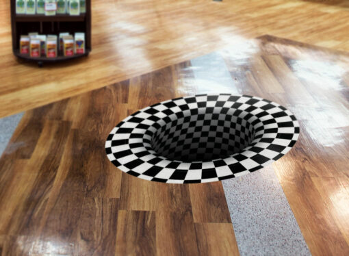 Checkered-Hole-Floor-Graphic