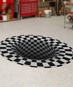 Checkered-Hole-Floor-Graphic_Garage