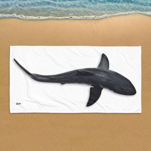 Great White Shark Towel - Matt Hatfield Art