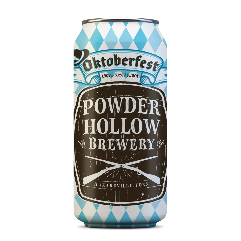Oktoberfest Beer Label Design for Powder Hollow Brewery