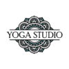Option 2: Horizontal mandela-style yoga logo, light background variation