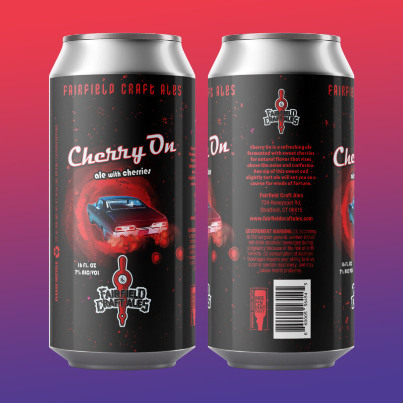 Cherry On Label for Fairfield Craft Ales